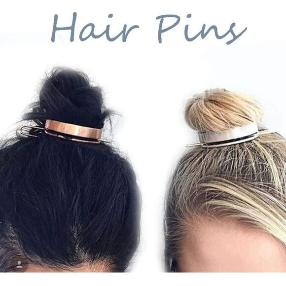 Bun Cuff,Hair Jewelry Bun Cage Minimalist Round Hair Clip Hair Pin Holder​ - Picture 5 of 6